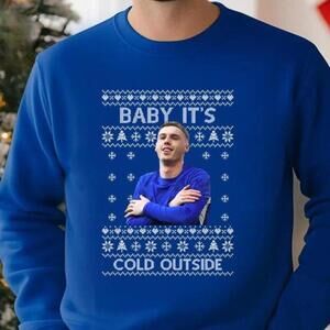 Cole Palmer Ugly Christmas Sweater, Baby Its Cold Outside Christmas Sweatshirt